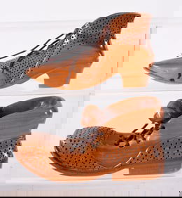 Donald Parsons Carved Wooden Shoes