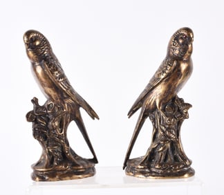 Pair of Parakeet Book ends