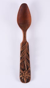 Carved Wooden Spoon Early 20th Century
