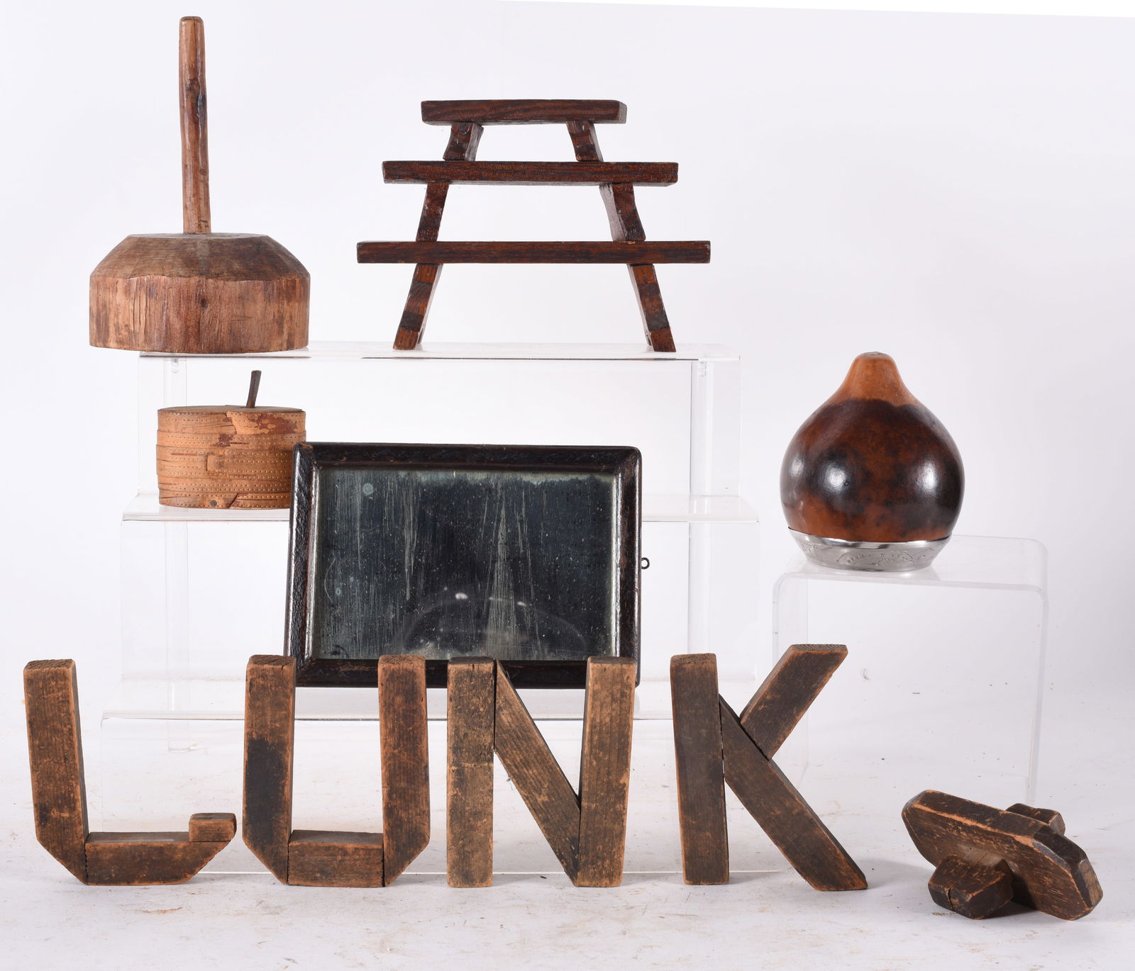 Group of Wooden Folky Items (1 of 1)