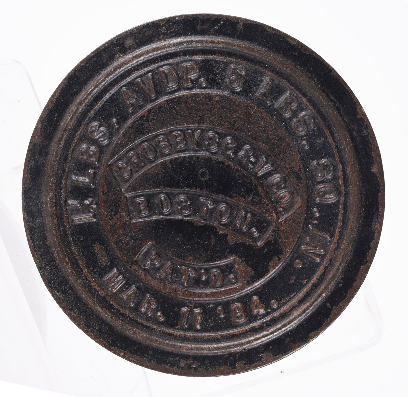 Crosby Cast Iron Hot Plate: 6" march 11 1984 cast iron