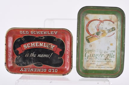 Ginger Ale and Schenley Tip Trays