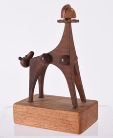 Otto Lueke Carved Dog