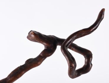 Folk Art Snake Root Cane