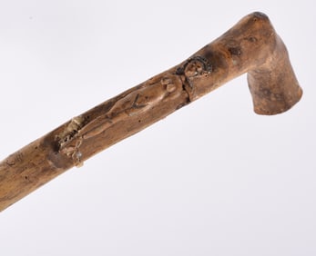 Nude Folk Art Carved Cane Walking Stick