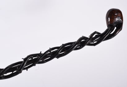 Irish Blackthorn Folk Art Cane Walking Stick