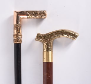 Gold Filled Gentlemens Walking Sticks(2)