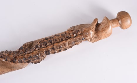 Alligator Folk Art Carved Cane