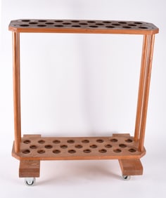 Rolling Cart for Cue Sticks or Canes