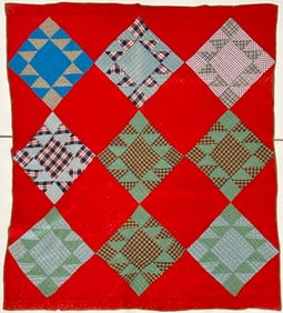 Early 20th Century American Textile Hand Made Quilt