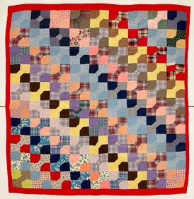 Early 20th Century American Textile Hand Made Quilt