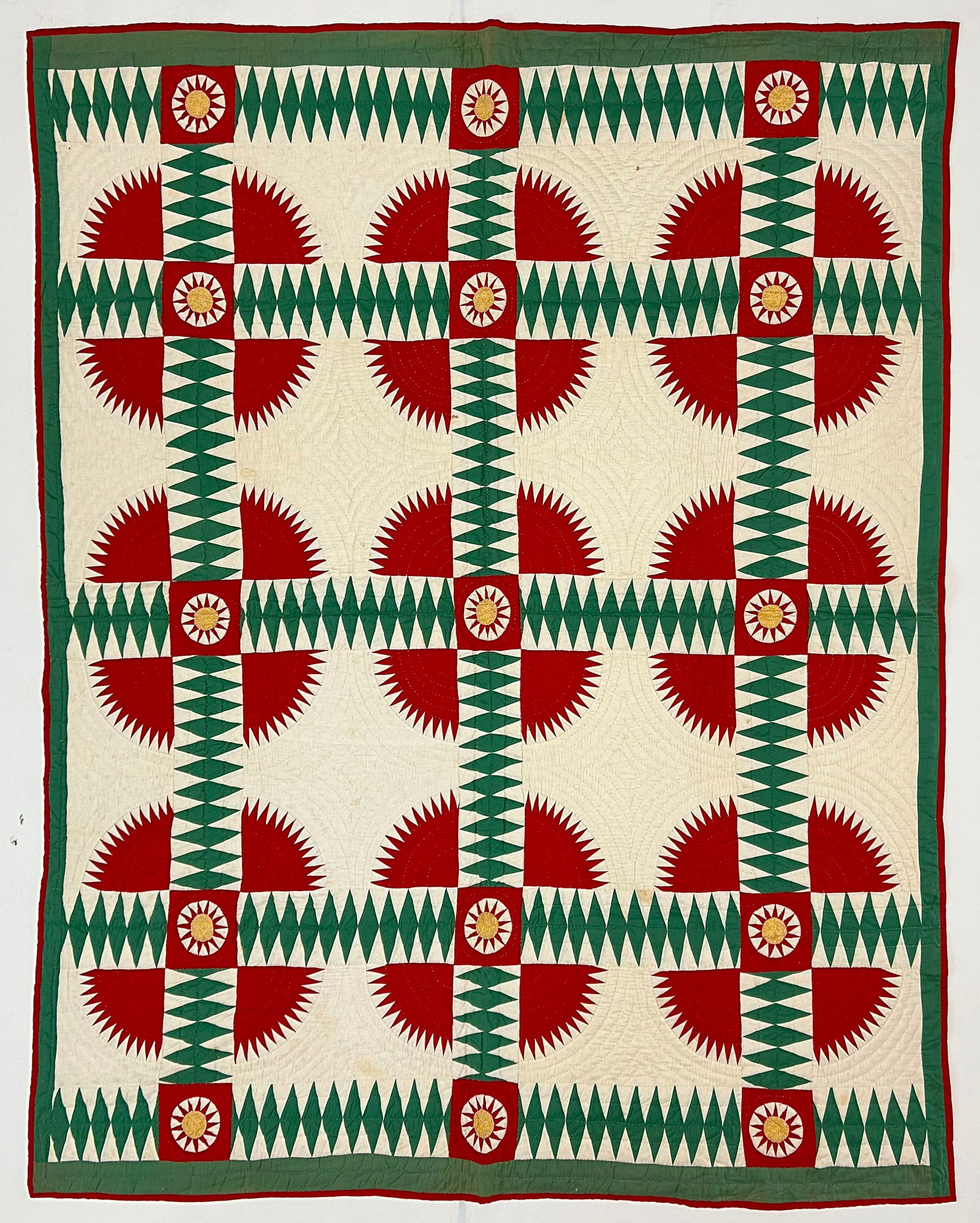 Early 20th Century American Textile Hand Made Quilt (1 of 4)