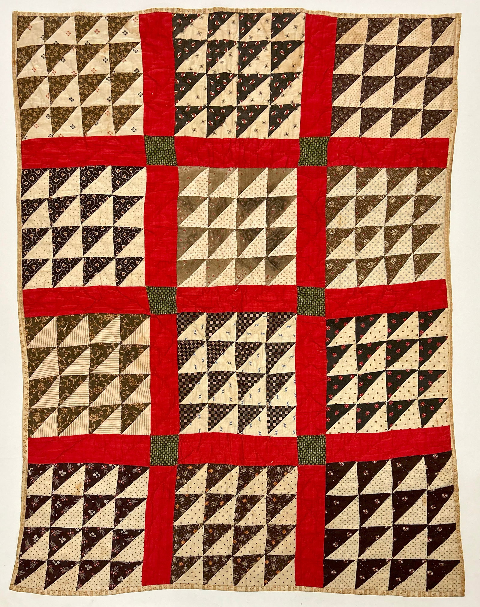 Early 20th Century American Textile Hand Made Quilt (1 of 3)