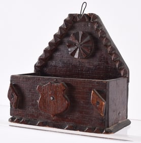 Carved Tramp Art Wall Box