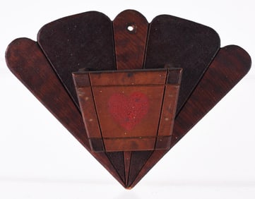 Carved and Painted Decorated Wall Box