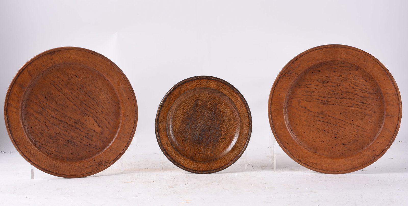 Early American Turned Wooden Plates (1 of 3)