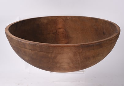 Large Early American Turned Bowl