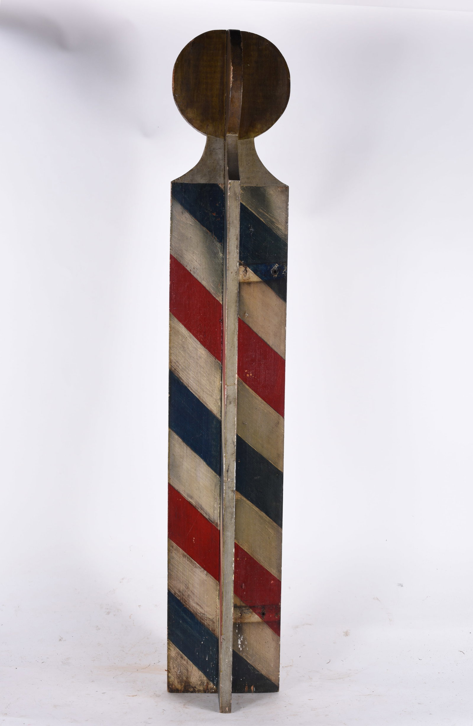 Wooden Painted Barber Pole (1 of 4)