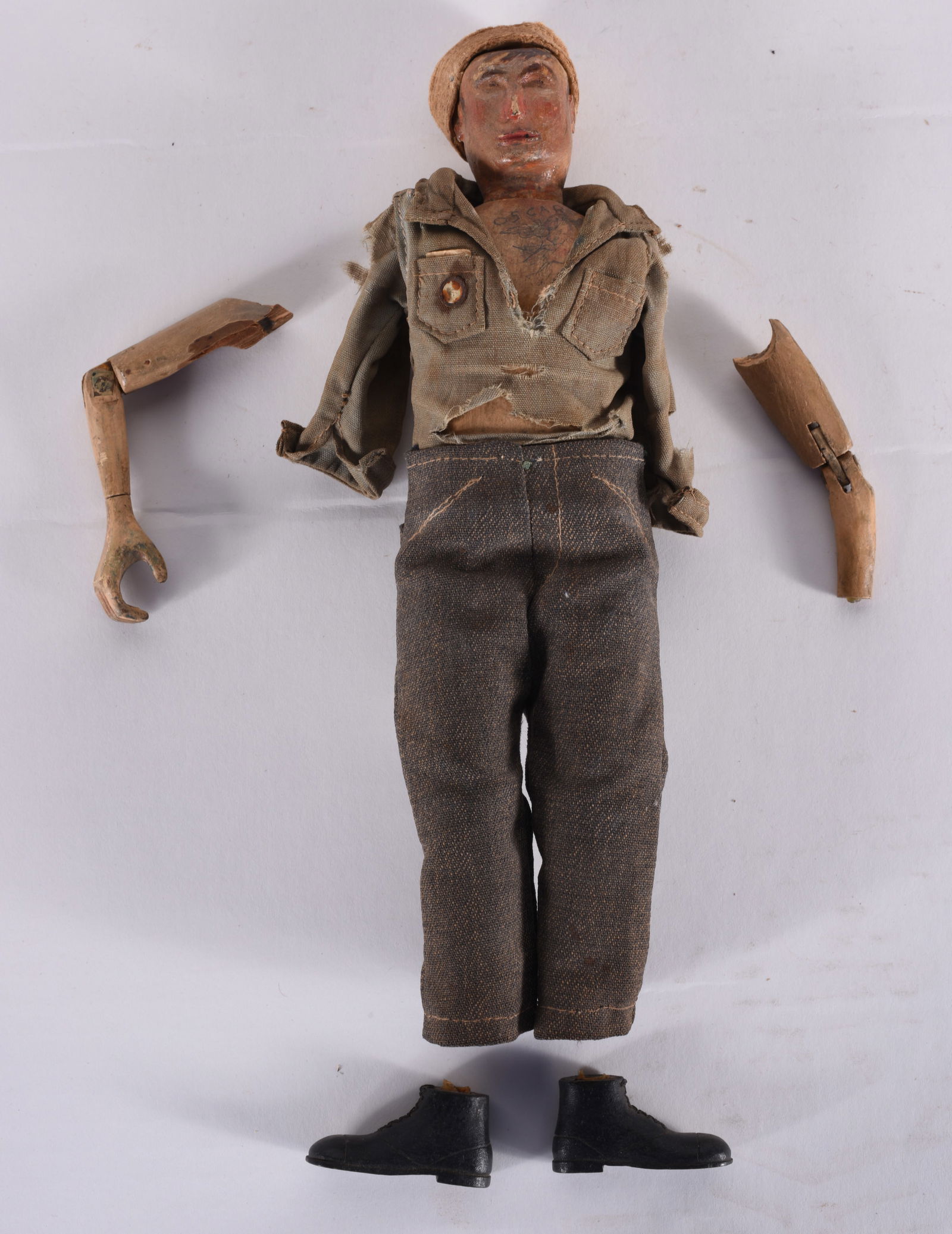 Wooden Carved Sailor ca. 1920 (1 of 4)