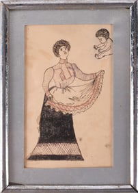 ca. 1860 Pin on Paper