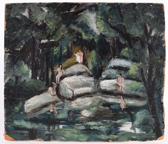 Paint on Masonite Board ca. 1940