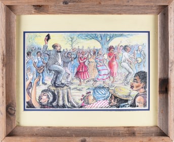 Willie Moe Mixed Media on Paper