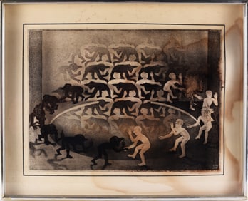 MC Escher Photograph on Glass