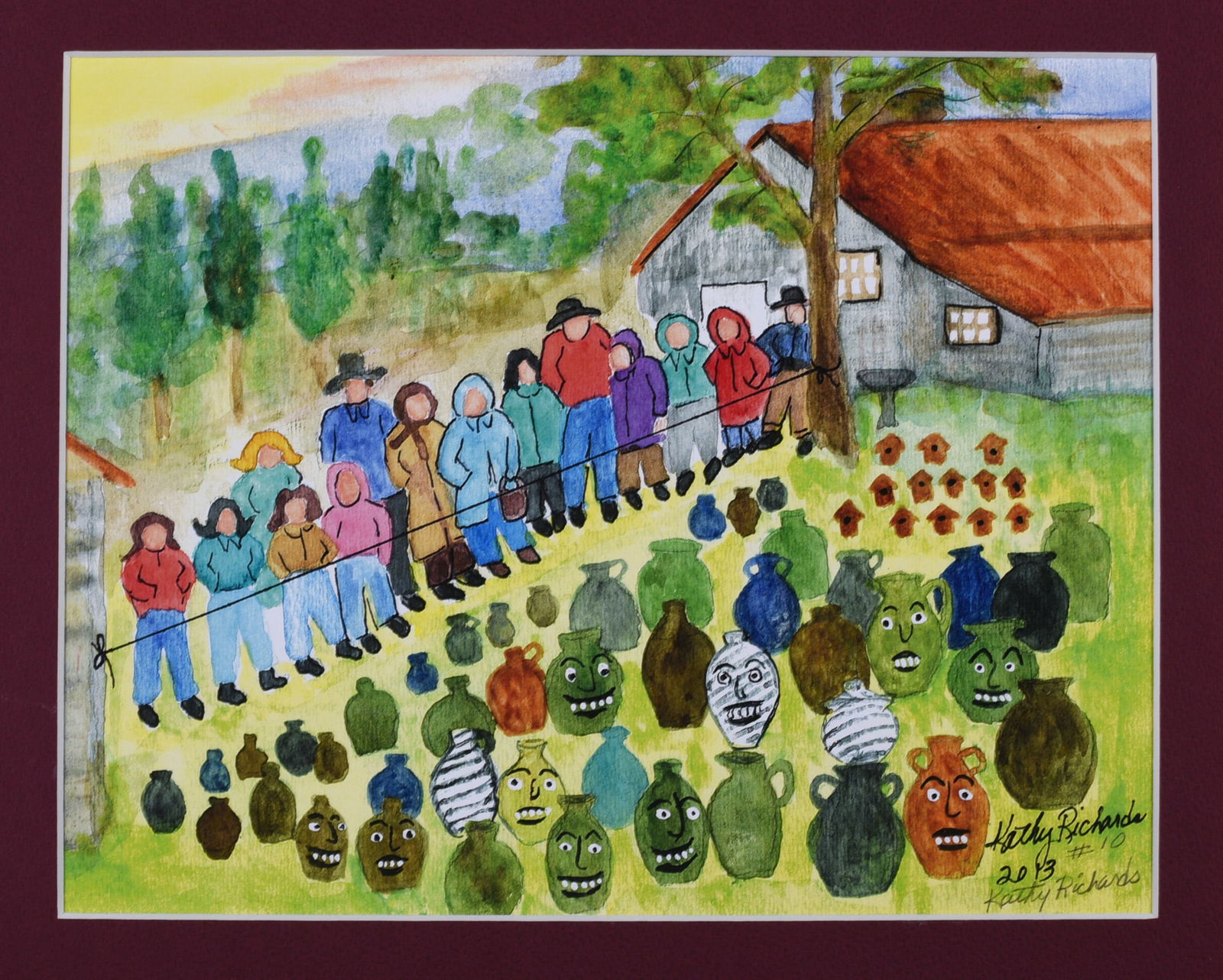 Kathy Richards Painting Burlon Craig Kiln Opening (1 of 1)