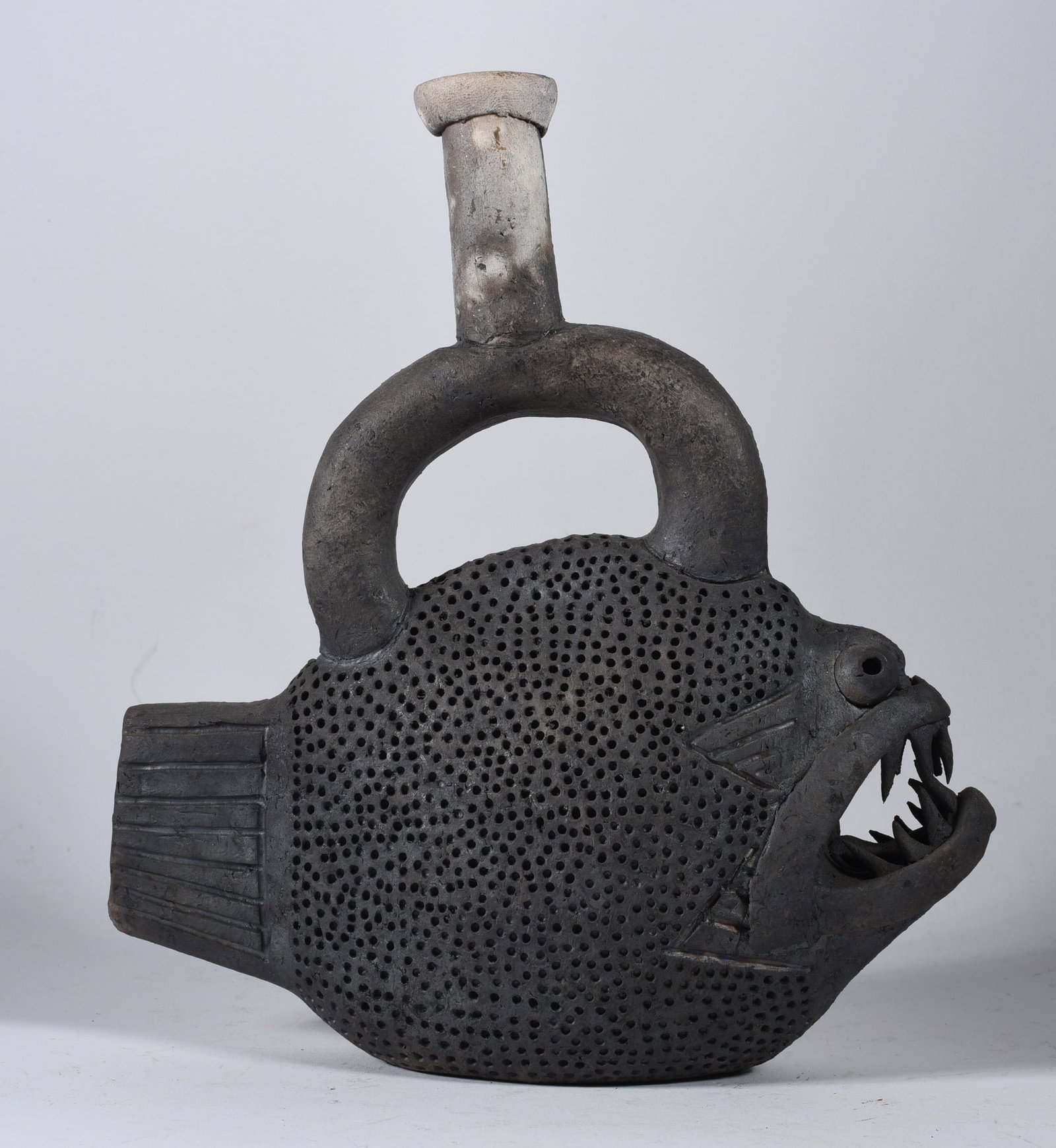 Pottery Fish Bottle (1 of 3)