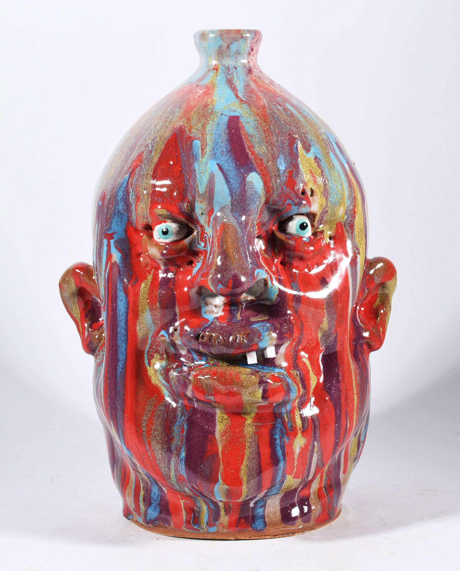 Marvin Bailey Multi Glaze Face Jug (1 of 5)