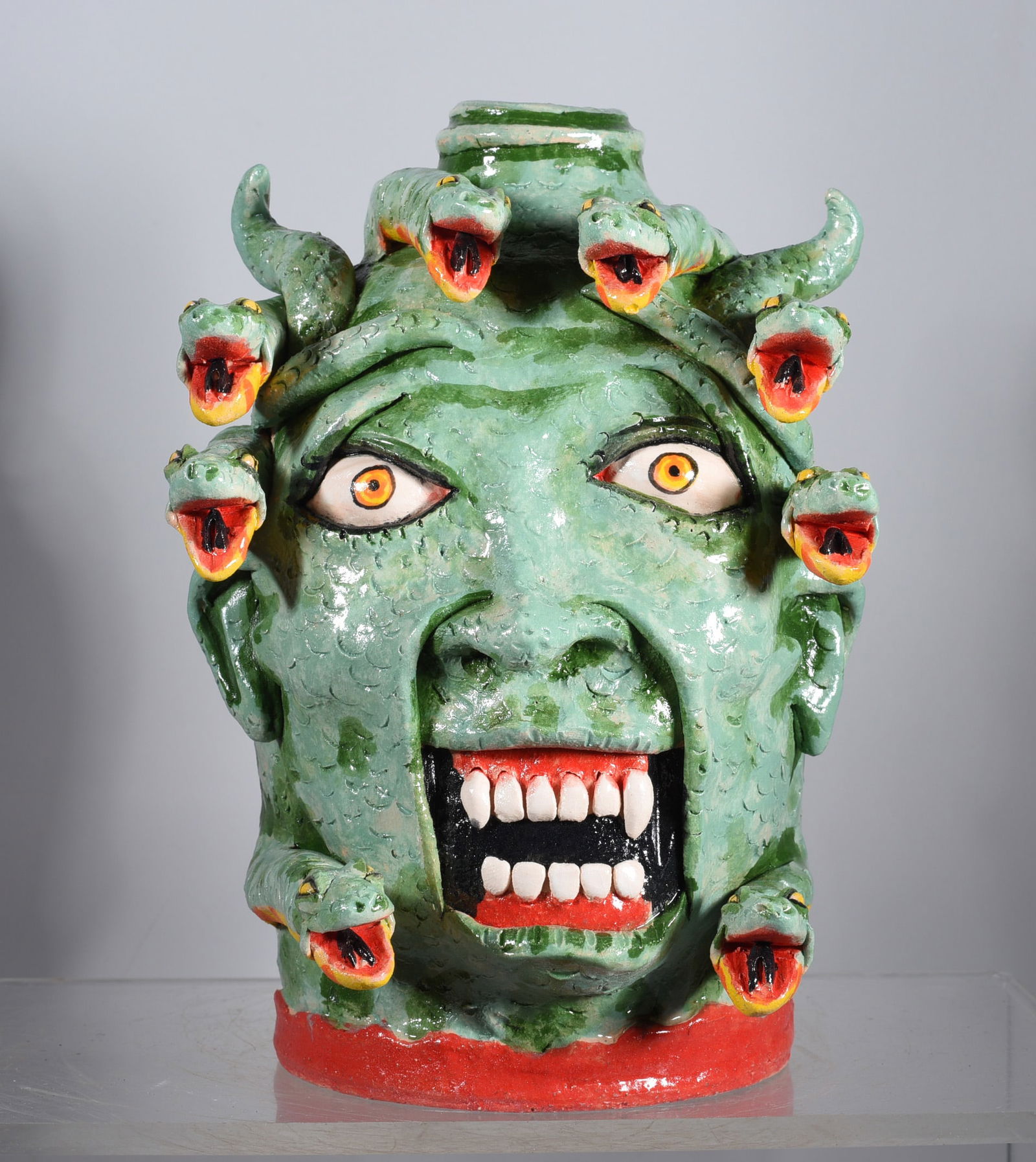 Stacy Lambert Medusa Face Jug (1 of 6)