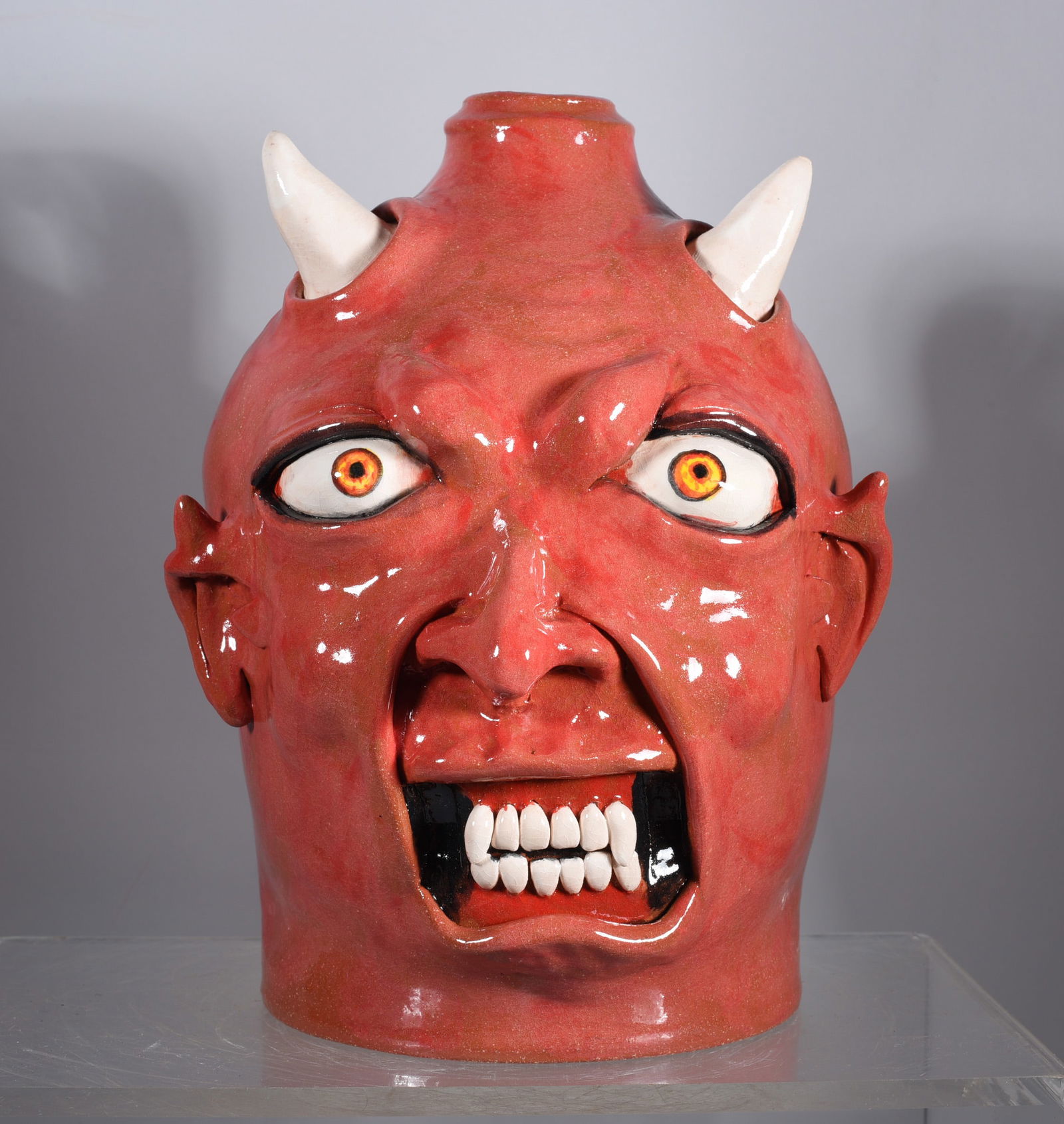 Stacy Lambert Devil Face Jug (1 of 5)