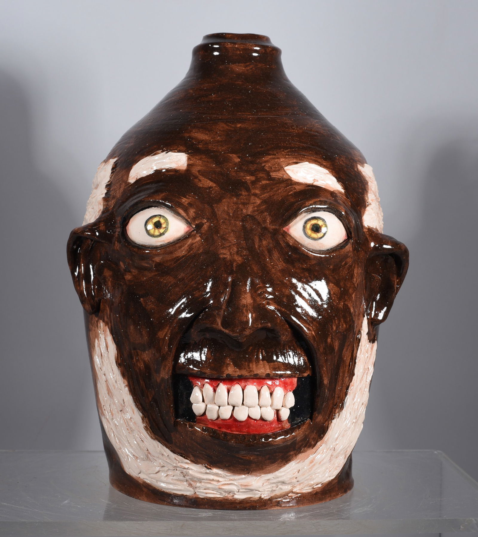 Stacy Lambert Bearded Face Jug (1 of 5)
