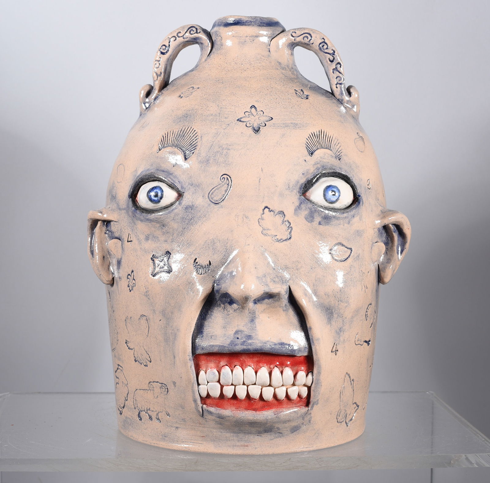 Stacy Lambert Stamped Face Jug (1 of 5)