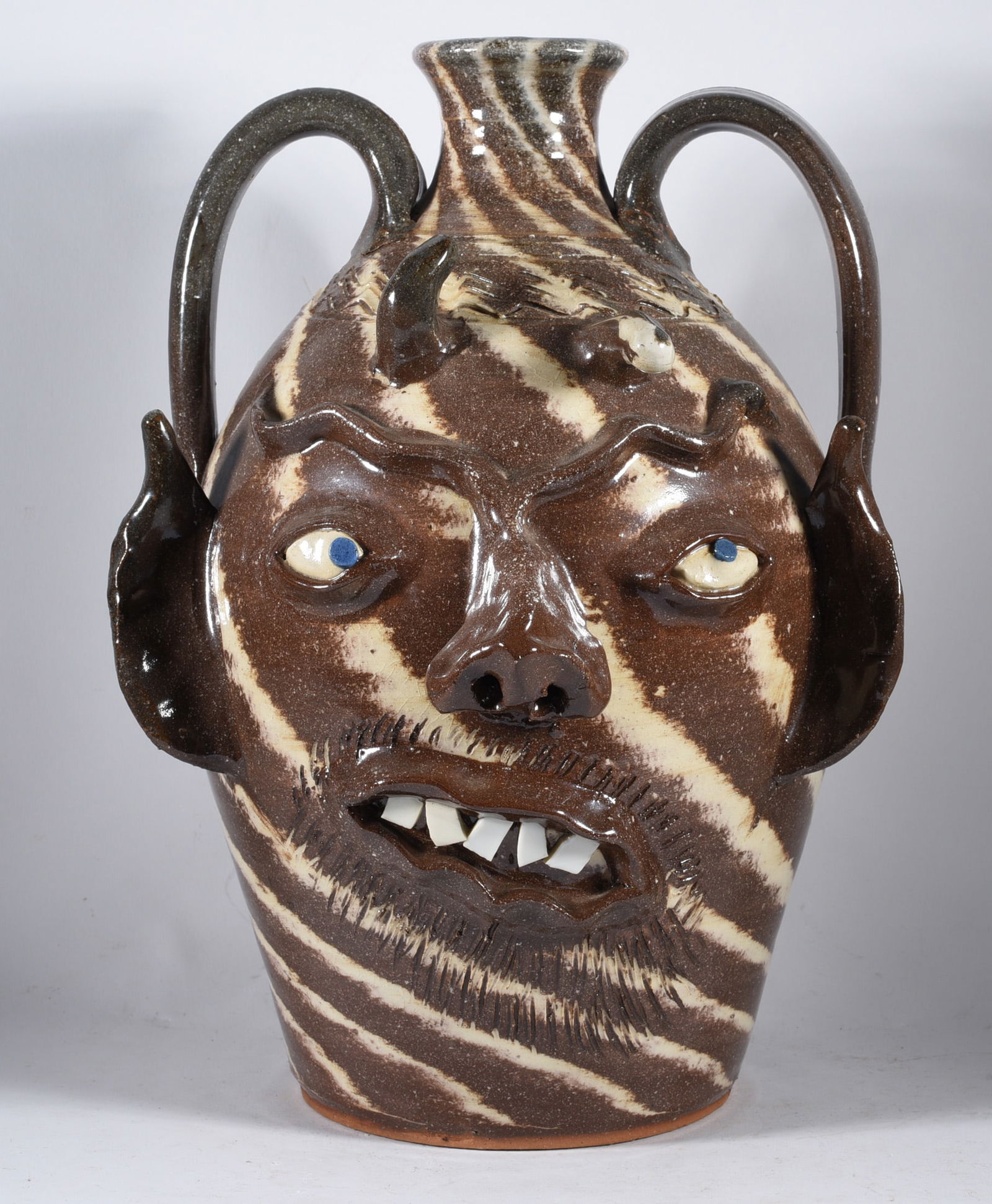Charles Lisk Swirl Devil Face Jug (1 of 5)