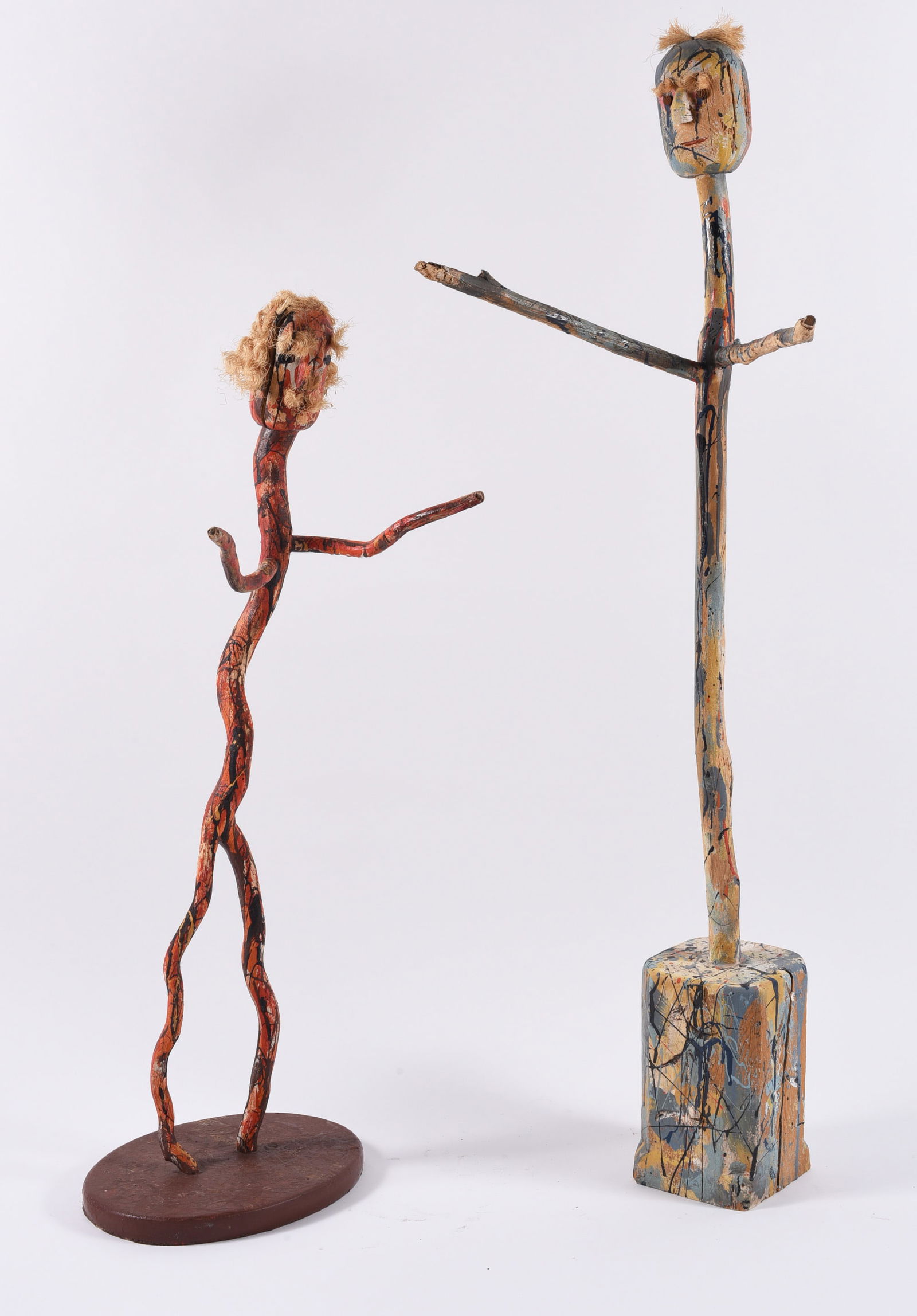 Larry Ballard Folk Art Carved Twig People (1 of 3)