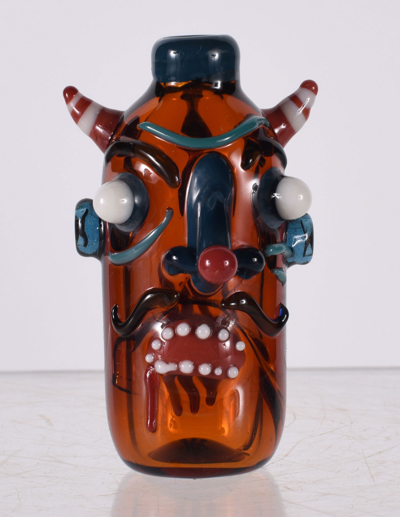 Johnny Hawkins Blown Glass Face Jug (1 of 5)