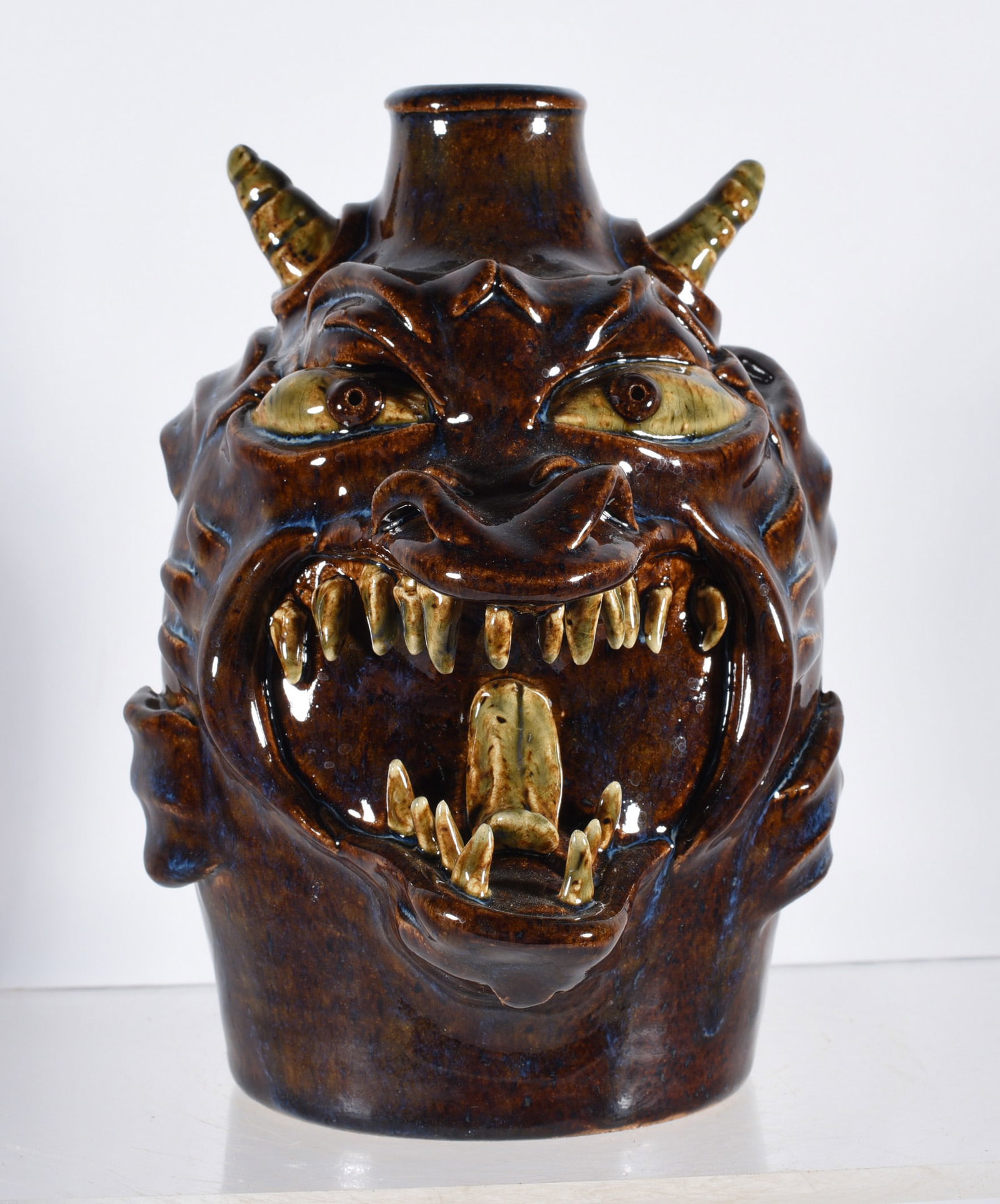Stacy Lambert Dragon Face Jug (1 of 6)