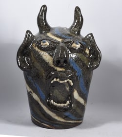 Steve Abee Swirl Devil Face Jug