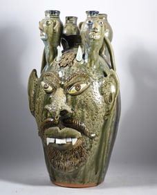 Albert Hodge Face Jug Candleabra