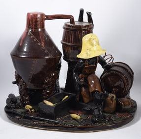Lyn Craven Pottery Figural Moonshiner