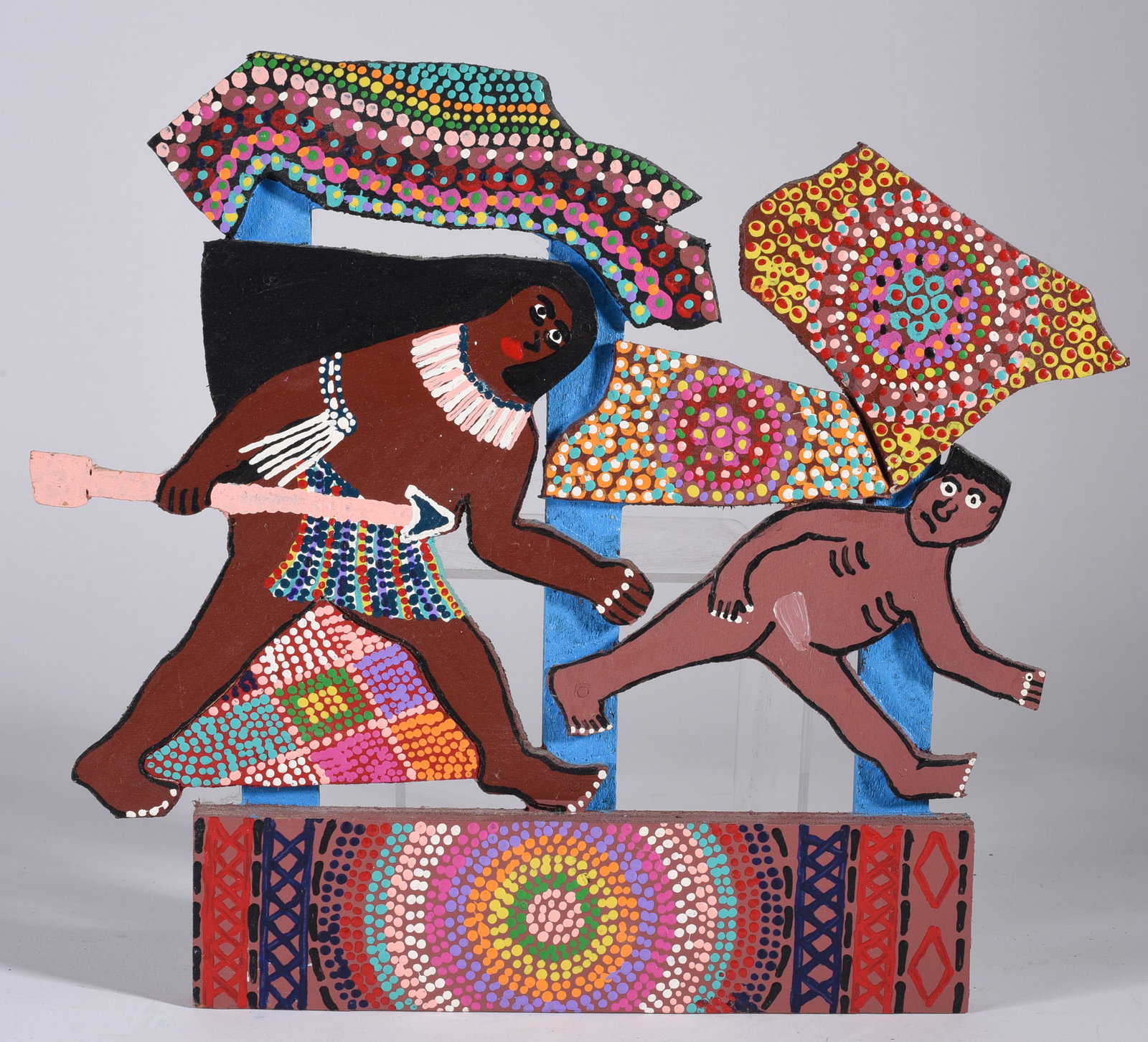 James Harold Jennings (1931 - 1999): 13" x 11" From a single owner collection. These James Harold Jennings pieces are incredible and we highly recommend them to new buyers and seasoned collectors. Pinnacle, NC. James Harold Jennings live