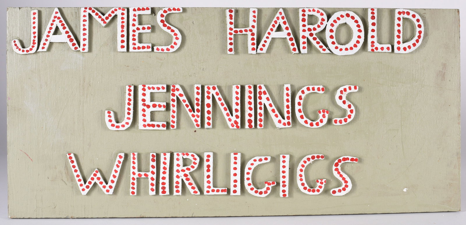 James Harold Jennings (1931 - 1999): 24" x 11" From a single owner collection. These James Harold Jennings pieces are incredible and we highly recommend them to new buyers and seasoned collectors. Pinnacle, NC. James Harold Jennings live