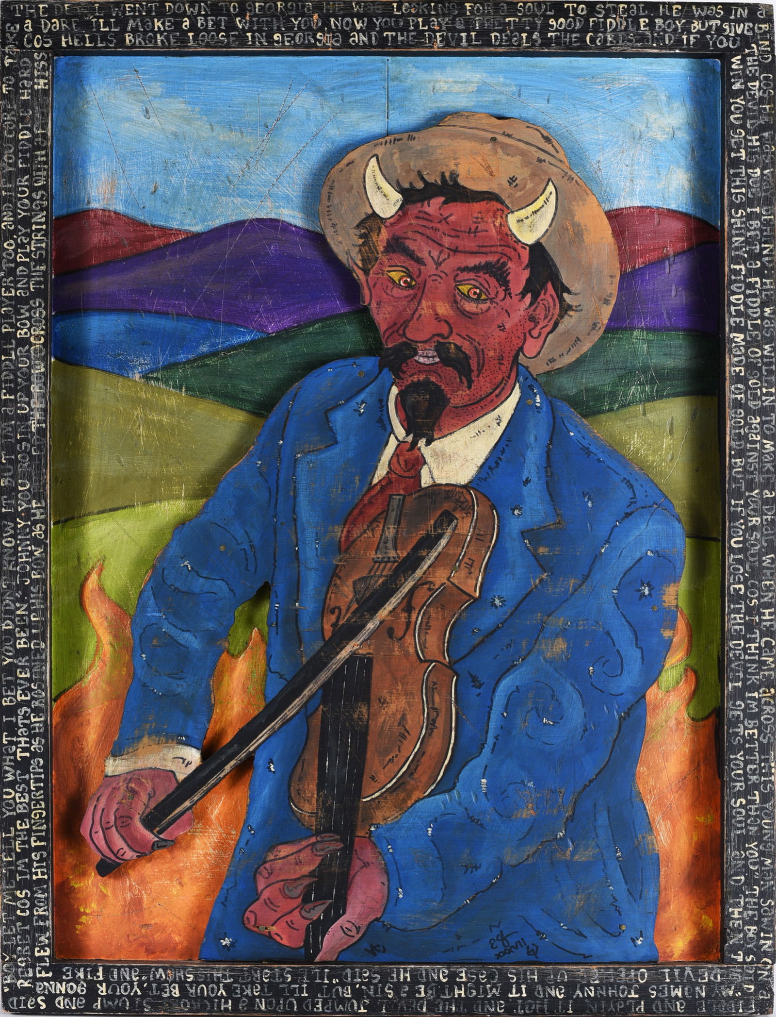 Eric Cunningham Folk Art Painting (1 of 4)