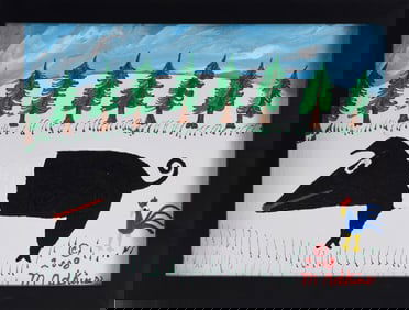 Minnie Adkins Folk Art Painting