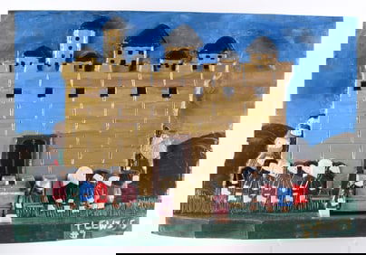 Tim Lewis Carved Relief Scene