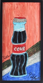 Coke Bottle Folk Painting by Earl