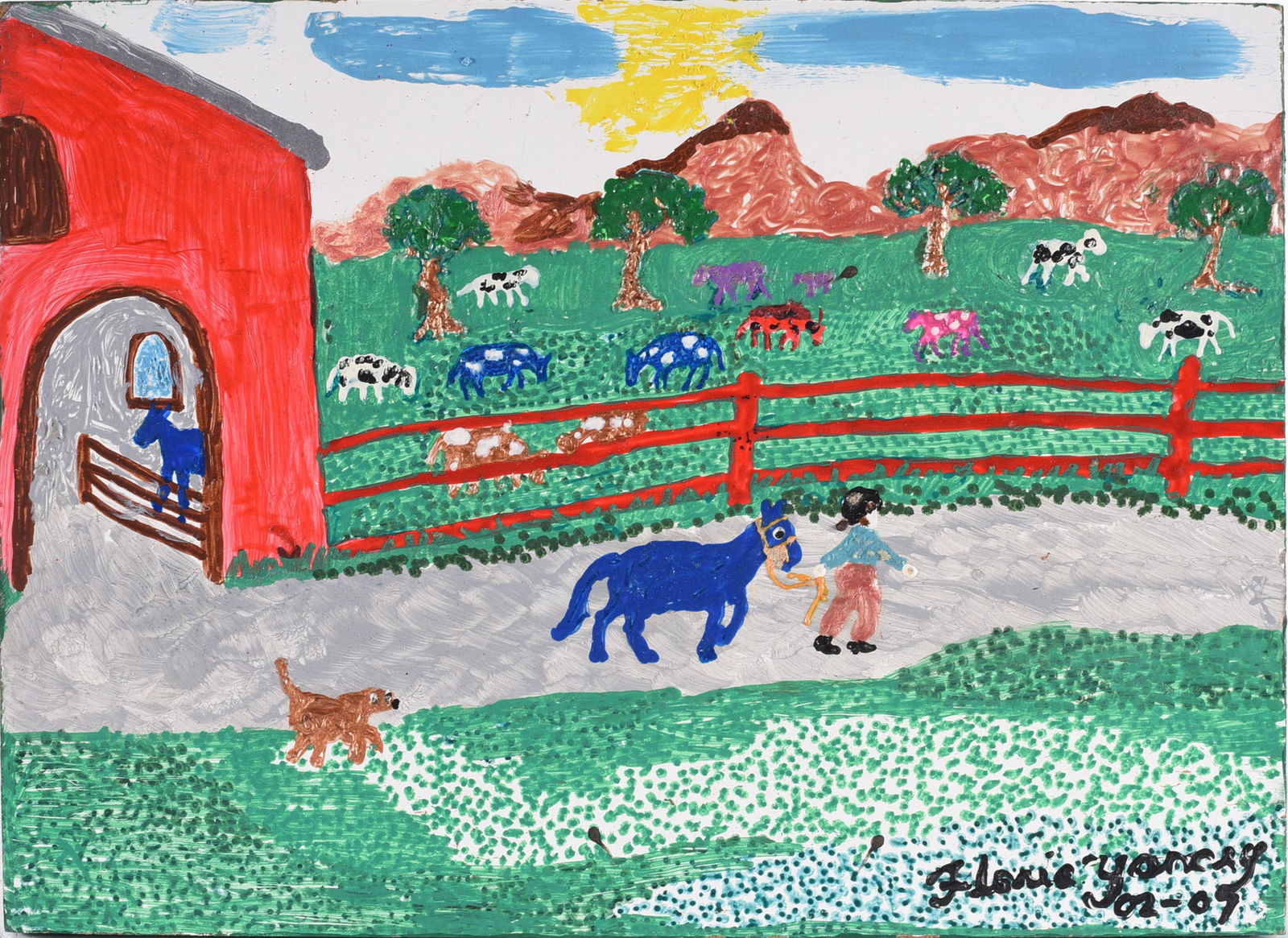 Floria Yancey Folk painting (1 of 2)