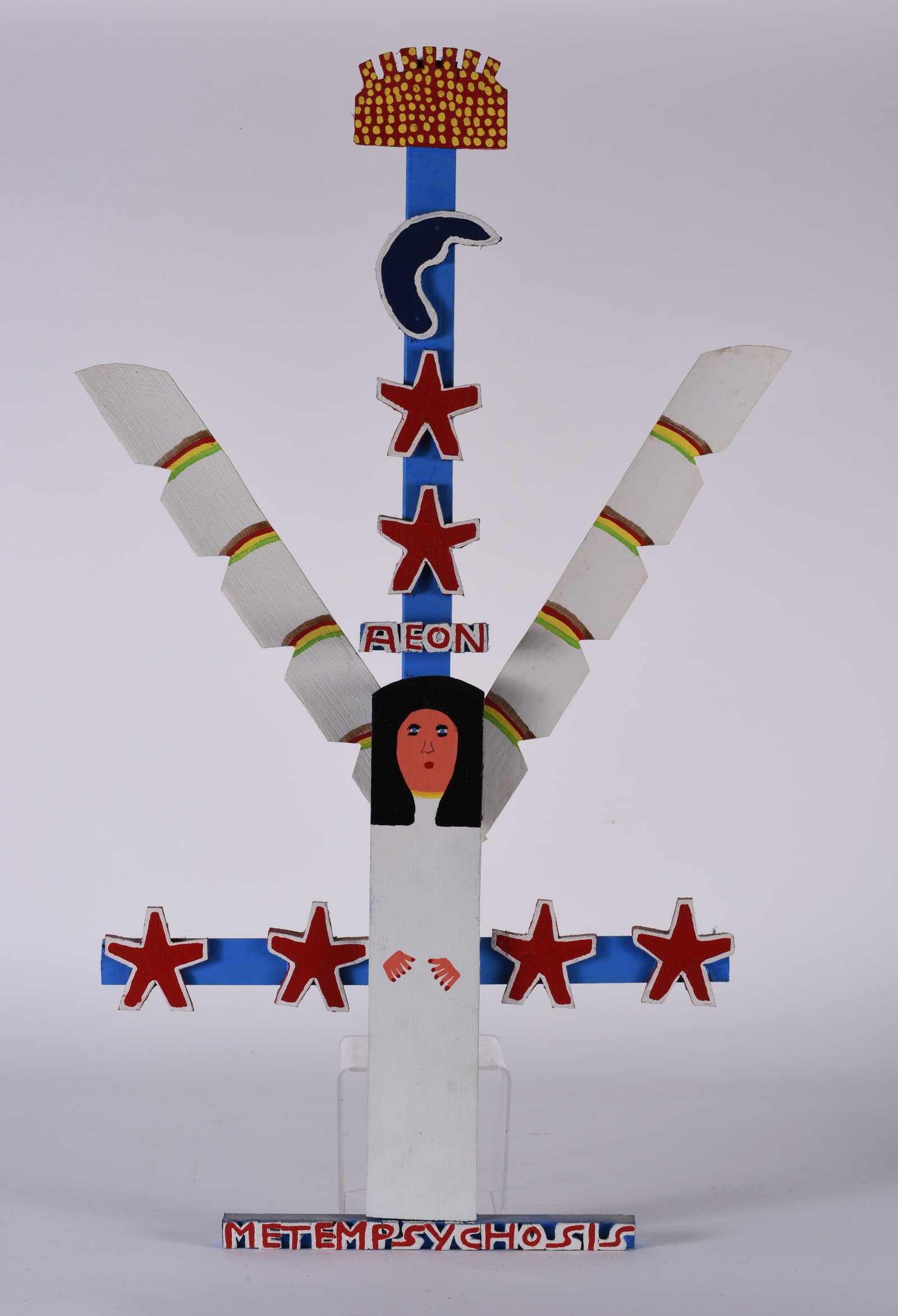 James Harold Jennings (1931 - 1999): 20" x 35" wood construction and paint. Signed.
