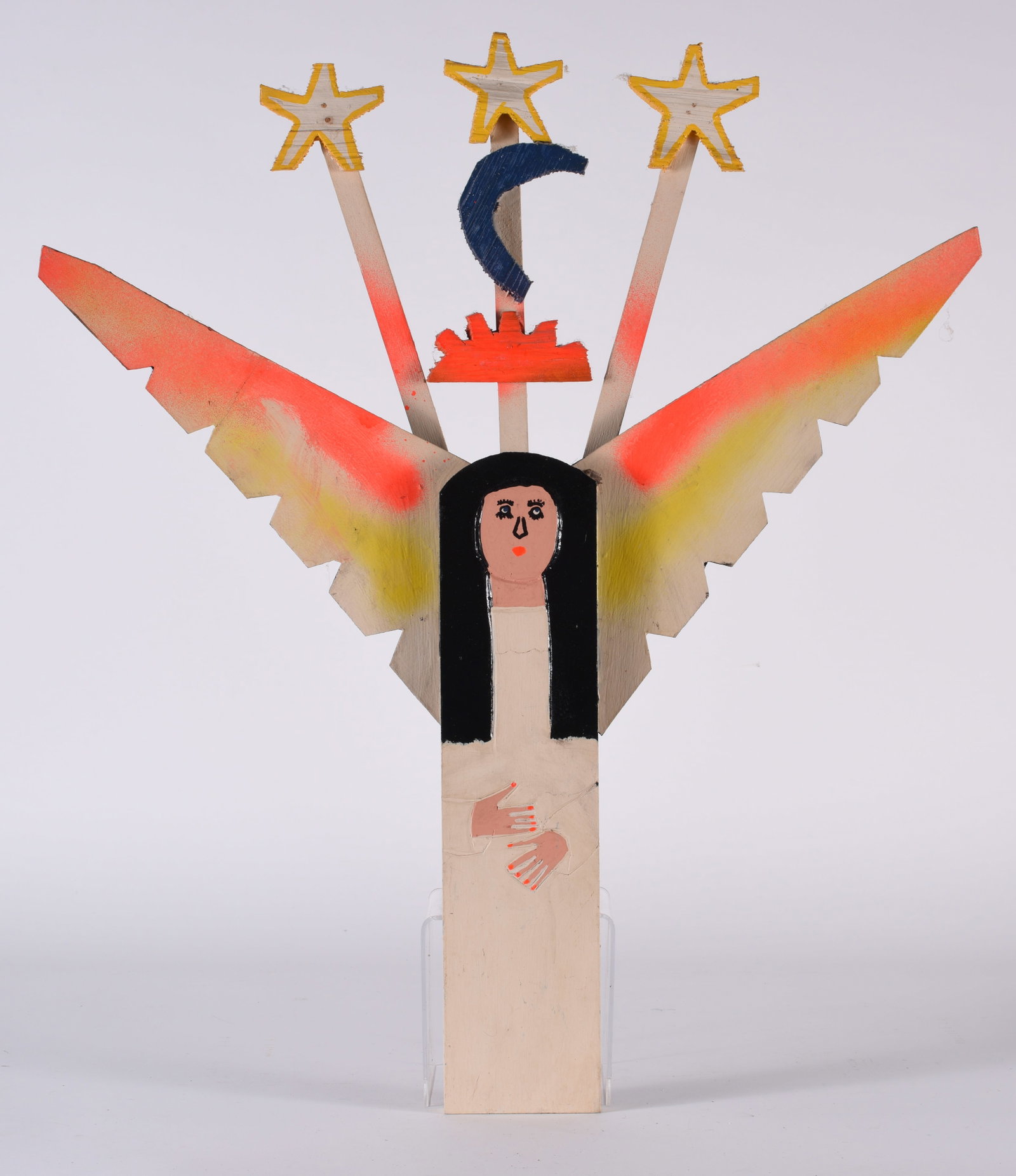 James Harold Jennings (1931 - 1999): 24" x 27" wood construction and paint. Signed.